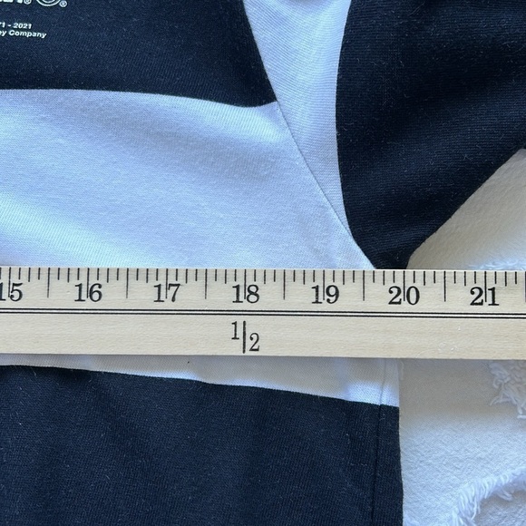 NWT Joshua Sanders Smiley Unisex black and white stripe shirt. Smiley faces, XS - Picture 7 of 7